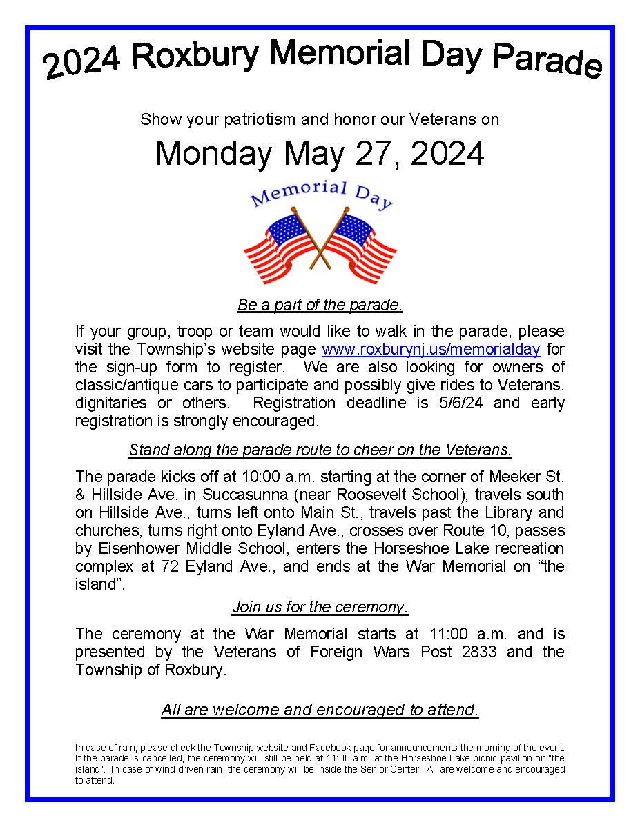 Roxbury Memorial Day Parade & Ceremony