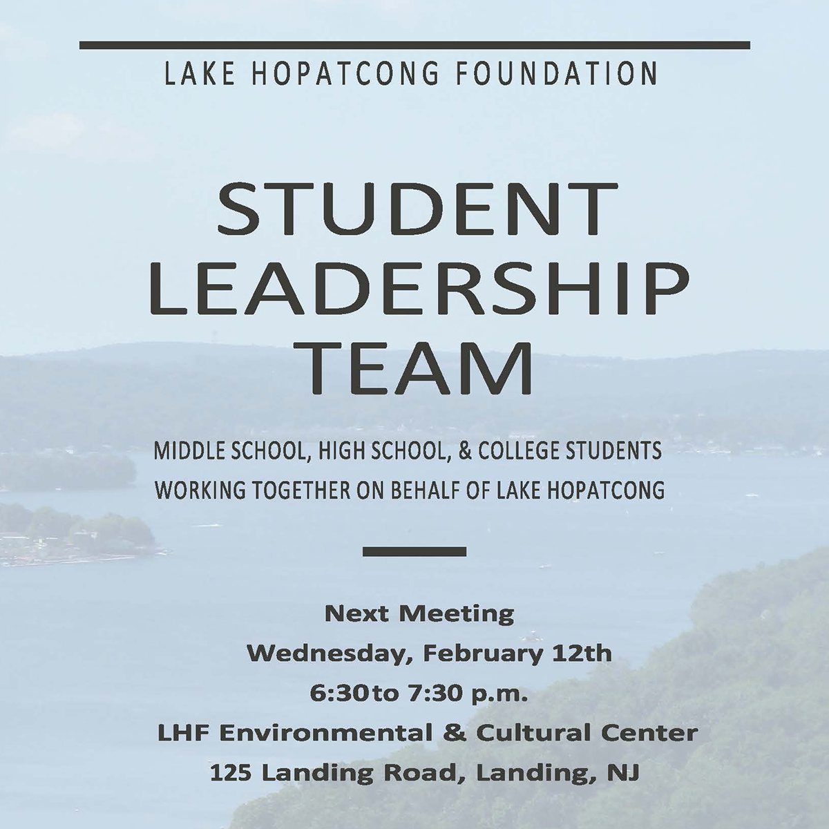Student Leadership Sign up flyer