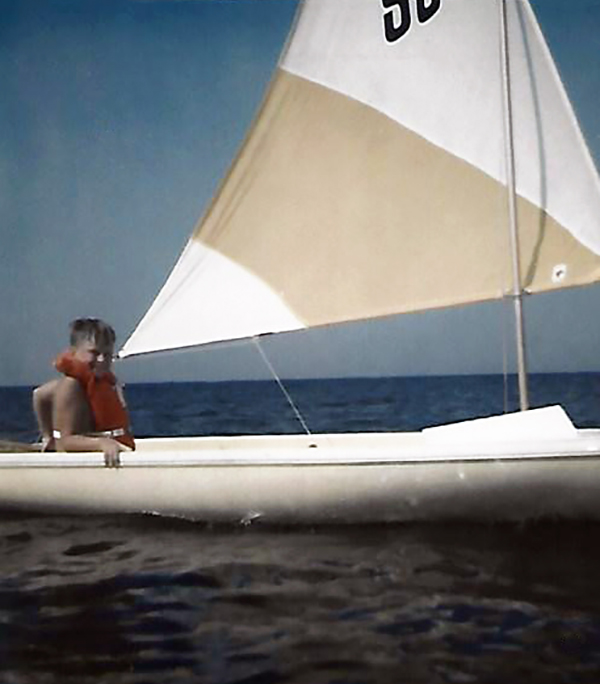 Gary sailing on Lake Hopatcong